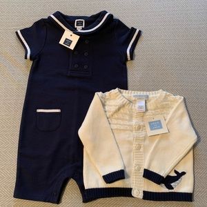 NIB Janie and Jack sailor suit sweater set 6-12mo.